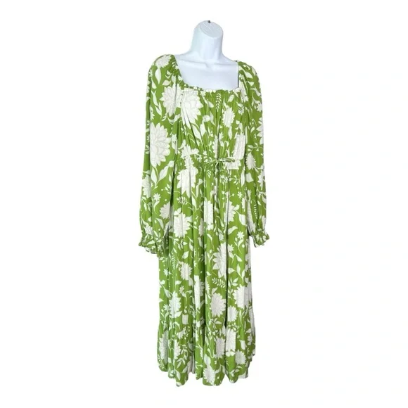Ava & Viv Women’s X 14W Floral Balloon Sleeve Ruffle Hem Midi Dress - Picture 3 of 11